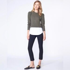 Veronica Beard Zip Back Scuba Pant BLUE size 6